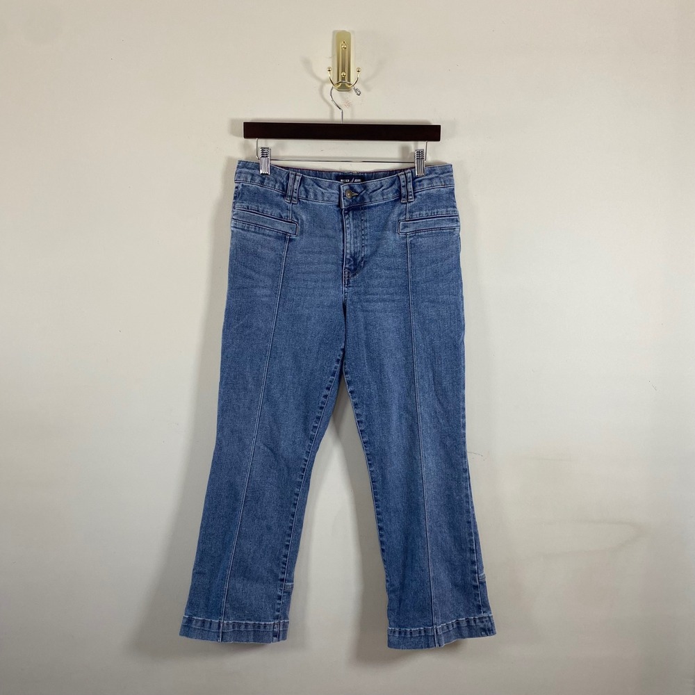 Nautica Jeans Cropped Flared Jeans Medium Wash Size 10 Front Seam Casual